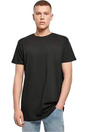 Build Your Brand Herren Shaped Long Tee T-Shirt, , XS