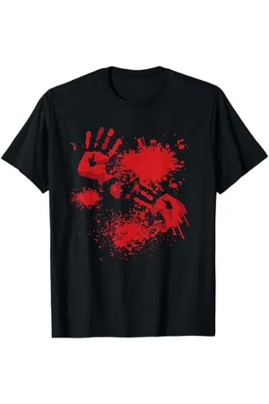 Halloween Blood Hands Blood Splatter Happy Blutflecken T-Shirt