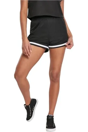 Urban classics Damen TB2840-Ladies Stripes Mesh Hot Pants Shorts, , 5XL