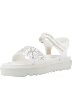 Replay Mädchen Sandalen mit Klettverschluss, Weiß (White Silver 081), 39