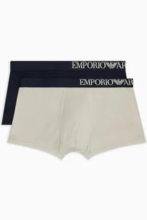 Emporio Armani Herren Eco Soft Touch Bamboo Viscose 2-Pack Trunks, , XL (2er Pack)