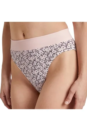 Calida Elastic Trend Slip Damen, mit breitem Softbund, High Waist, natürlich atmungsaktive und weiche Single Jersey-Qualität