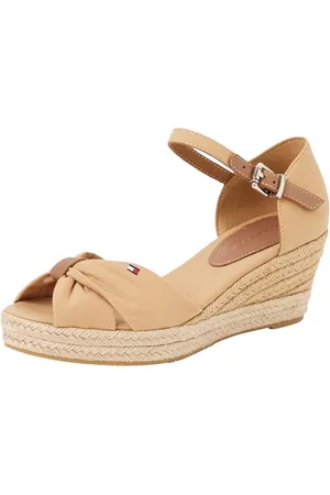 Tommy Hilfiger Damen Wedge Espadrilles Keilabsatz, Grün (Classic Khaki), 40