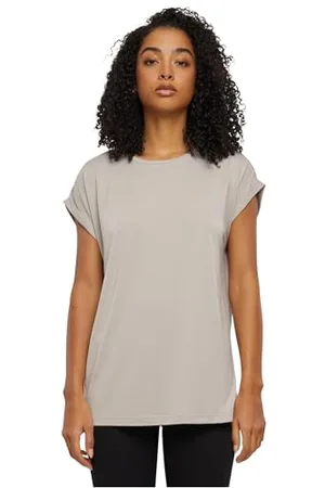 Urban classics Frauen T-Shirt Ladies Modal Extended Shoulder Tee, lang geschnitten T-Shirt, , XS