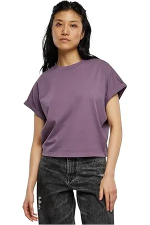Urban classics Damen TB4088-Ladies Short Pigment Dye Cut On Sleeve Tee T-Shirt, , M