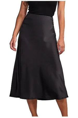 Y.A.S Y.A.S Damen PELLA HW MIDI Skirt S. NOOS Rock, Black, XXL