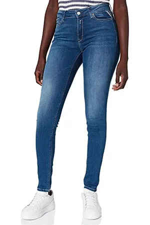 Replay Damen Jeans Luzien Skinny-Fit mit Power Stretch, (Blau), 29W / 32L