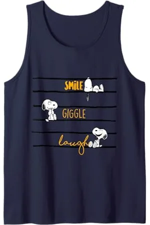 Peanuts Snoopy Woodstock Smile Giggle Laugh Tank Top