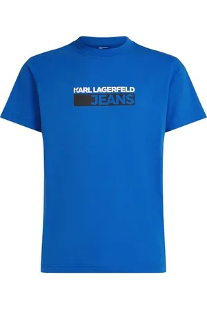 Karl Lagerfeld Slim Logo Tee, Men, Blue, T-Shirt