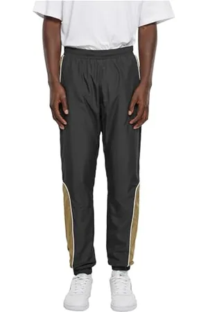 Urban classics Herren Trainingshose Piped Track Pants, Relaxed Fit Traininghose für Männer, black, 5XL