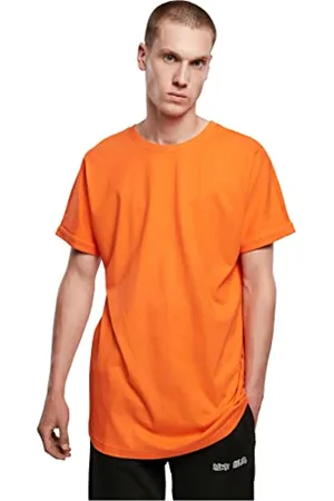 Urban classics Herren T-Shirt Long Shaped Turnup Tee, lässiges T-Shirt für Männer, in langem Schnitt, , 4XL