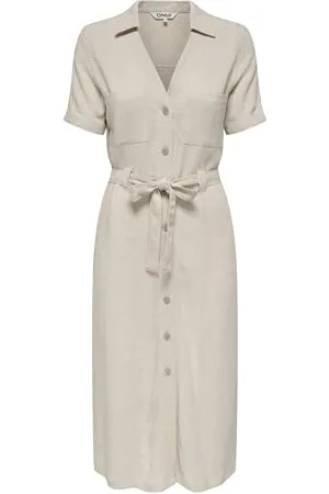ONLY Damen Onlsiesta Ss Linen Bl Shirt Dress PNT, , XS