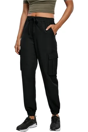 Urban classics Damen TB3434-Ladies Viscose Twill Cargo Pants Klassische Hose, Black, 5XL