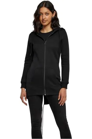 Build Your Brand Damen BY148-Ladies Sweat Parka Kapuzenpullover, Black, 3XL