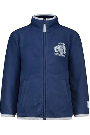 Salt & Pepper Warme Jungen Fleece Jacke mit Traktor Stickerei