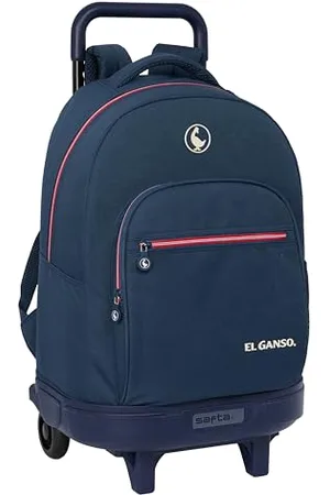 Safta EL GANSO Classic Großer Rucksack mit Rädern, kompakt, abnehmbar, ideal für Kinder verschiedener Altersgruppen, bequem und vielseitig, Qualität und Widerstandsfähigkeit, 33 x 22 x 45 cm
