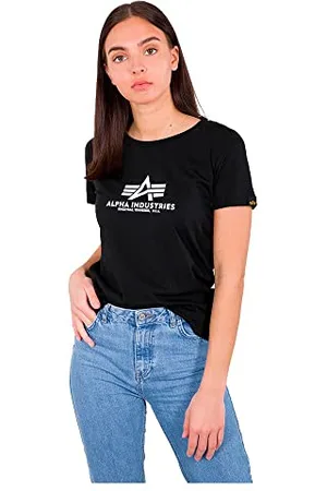Alpha Industries Damen New Basic T Wmn T-Shirt, Black, S