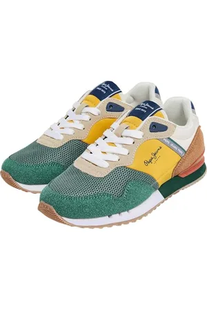 Pepe Jeans Jungen London Urban B Sneaker, Grün (Khaki Green), 7