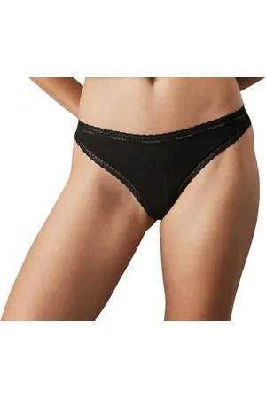 Calvin Klein Damen String Tanga, Mehrfarbig (Black), XXL
