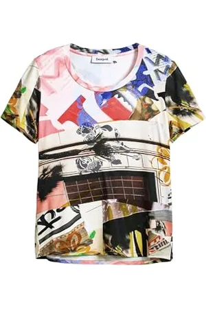 Desigual Damen Ts_Collage T-Shirt, , L