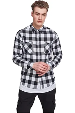 Urban classics Herren Checked Flanell Shirt TB297, Mehrfarbig , L EU