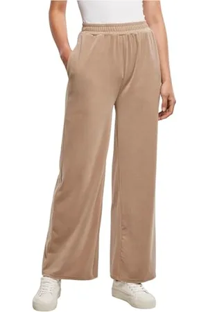 Urban classics Damen TB4530-Ladies High Waist Straight Velvet Sweatpants Trainingshose, , L
