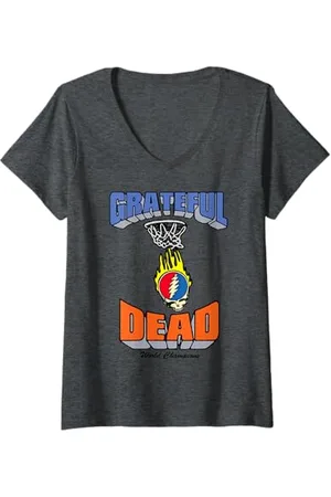 Grateful Dead Damen SYF Basketball T-Shirt mit V-Ausschnitt