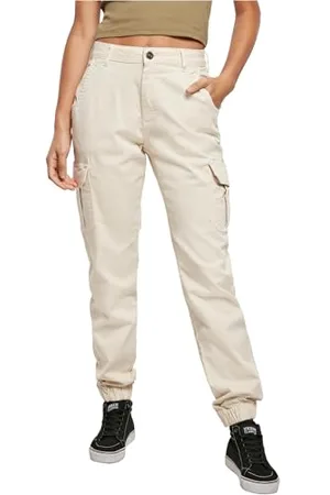 Urban classics Damen Ladies High Waist Cargo Pants Hose, , 31W Regular EU