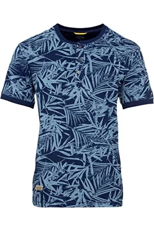 Camel Active Herren Henley Shirt mit Allover-Print menswear-6XL