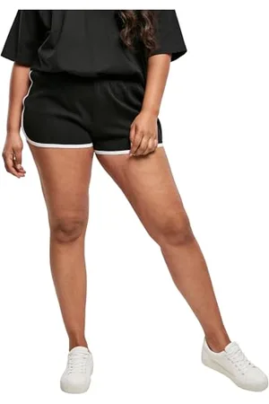 Urban classics Damen TB4372-Ladies Organic Interlock Retro Hotpants Shorts, , 4XL