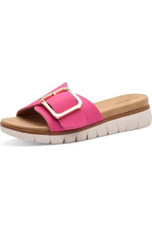 QS by s.Oliver Damen Pantoletten mit Plateau Vegan, Rosa , 41 EU