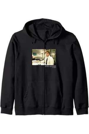 The Office Jim Smirking mit Zitat Kapuzenjacke