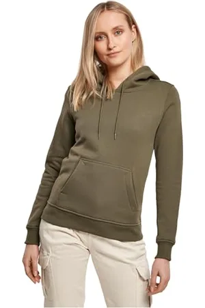 Build Your Brand Damen Ladies Heavy Hoody Jacke, per pack Grün (Olive 00176), Medium (Herstellergröße: M)