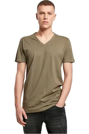 Build Your Brand Mens BY006-Light V-Neck T-Shirt, , M