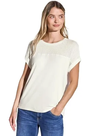 Street one Damen A323137 Shirt mit Lochmusterdetail, , 38