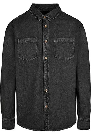 Build Your Brand Herren Denim Shirt Hemd, , XXL