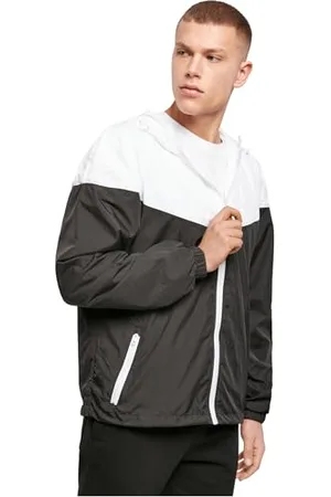 Build Your Brand Mens BY129-2-Tone Tech Windrunner Windbreaker, , S