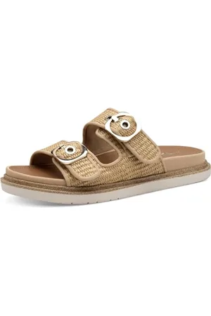 Tamaris Pantolette Damen Vegan Flach braun,EU 39