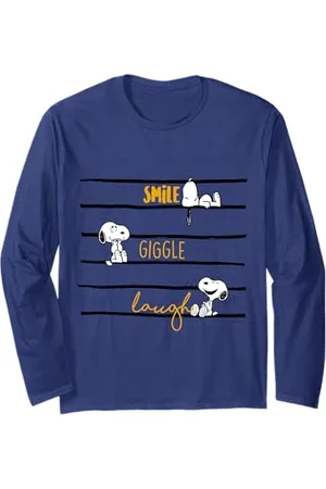 Peanuts Snoopy Woodstock Smile Giggle Laugh Langarmshirt