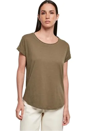 Build Your Brand Damen BY036-Ladies Long Slub Tee T-Shirt, , 5XL