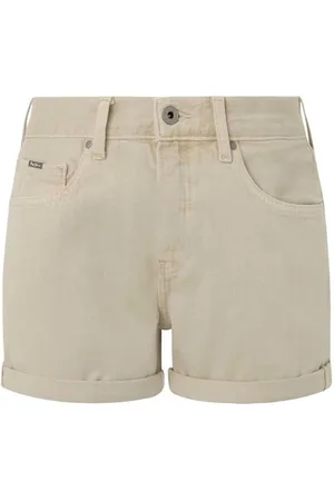 Pepe Jeans Damen Straight Short Hw Shorts, Braun (Malt Beige), 33W