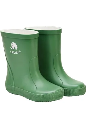 CeLaVi Unisex Kinder Basic Wellies - Solid Gummistiefel, Elm Green, 27 EU
