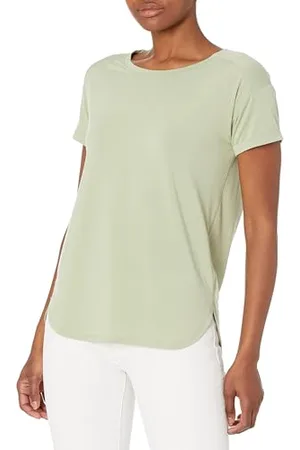 Amazon Damen Leichtes Fitness-T-Shirt mit Rundhalsausschnitt und lockerer Passform (in Übergröße erhältlich), , XXL