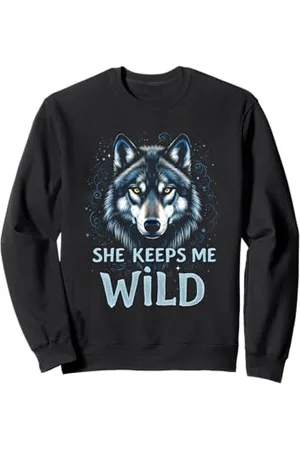 Wolf SHE KEEPS ME WILD Wolf Sweatshirt
