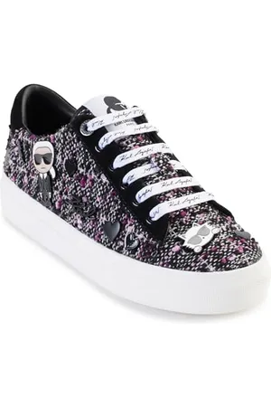 Karl Lagerfeld Damen Cate Shoes – Sneakers for Women with Iconic Klp Pins Sneaker, Multi/Schwarz, 36 EU