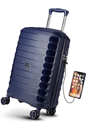 Kono 55cm Handgepäck Hartschalen-Koffer Trolley Rollkoffer Reisekoffer mit USB-Ladeanschluss und TSA-Schloss