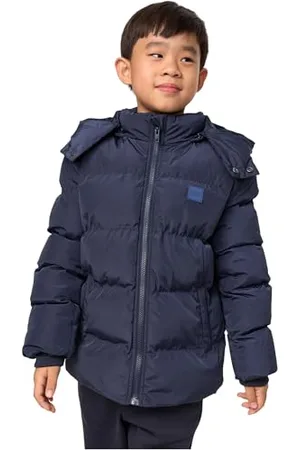 Urban classics Jungen UCK1807-Boys Hooded Puffer Jacket Jacke, , 122/128
