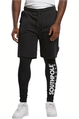 Southpole Herren SP090- Fleece Shorts with Leggings Hose, , S