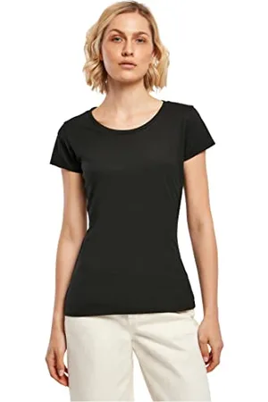 Build Your Brand Damen BB012-Ladies Basic Tee T-Shirt, Black, 4XL