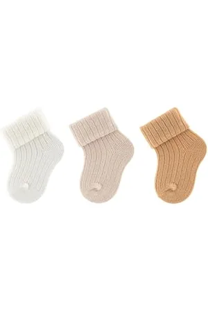 Sterntaler Erstlingssocken 3er Pack uni - Unisex Baby Socken gerippt mit hohem Baumwollanteil - hautsympathische, elastische Strümpfe für Neugeborene, , Größe 0